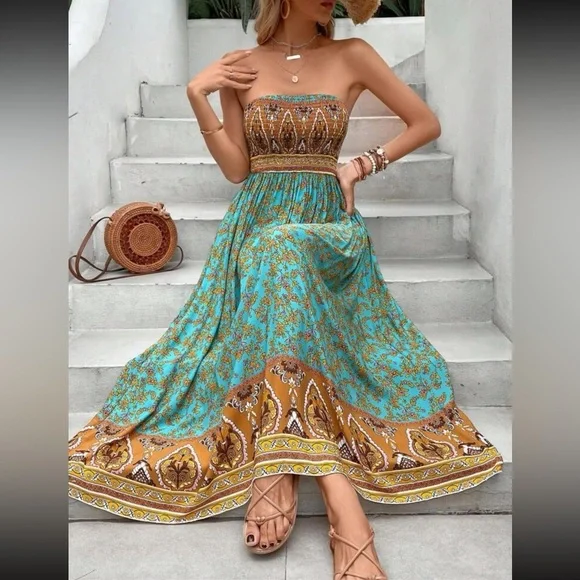boho tube dress Dresses | Boho Floral Print Tube Dress